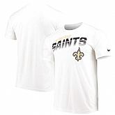 New Orleans Saints Nike Sideline Line of Scrimmage Legend Performance T-Shirt White